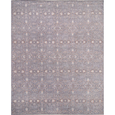 Tapis unique gris / brun / ivoire 12 pi x 14 pi 10 po