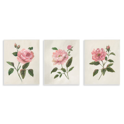Plaque murale "Pink Rosie Rose Florals", design par Nan