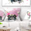 Bouledogue français avec chapeau rose - coussin imprimé animal-30745819-30745822
