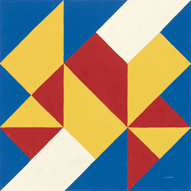 Triangles I by Mike Schick - Wrapped Canvas Graphic Art, 20" H x 20" W  