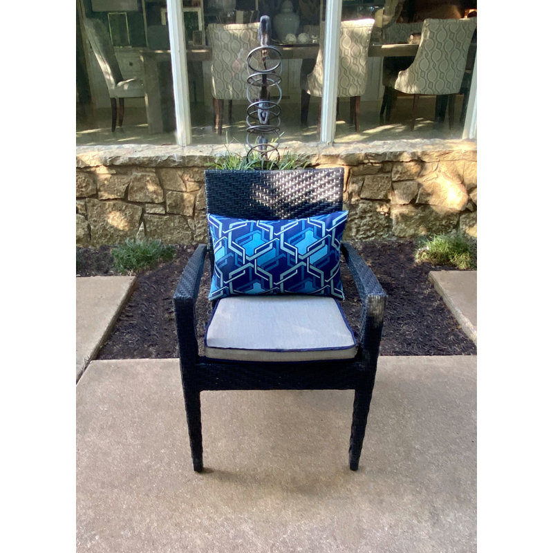 Linked Midnight Lumbar Indoor/Outdoor Pillow Cover & Insert