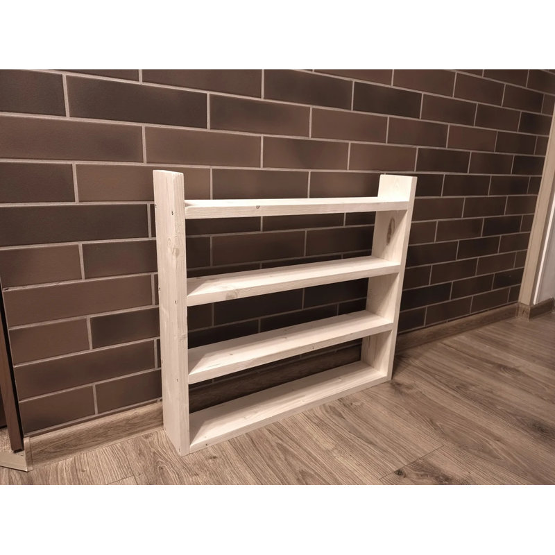 Freestanding Wood Spice Rack, Beige