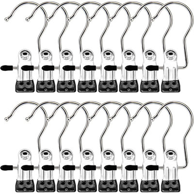 Pinces à bottes pour bottes, paquet de 16 pinces robustes pour bottes, pantalons, chaussettes, serviettes, sacs à main et crochets d'organisation