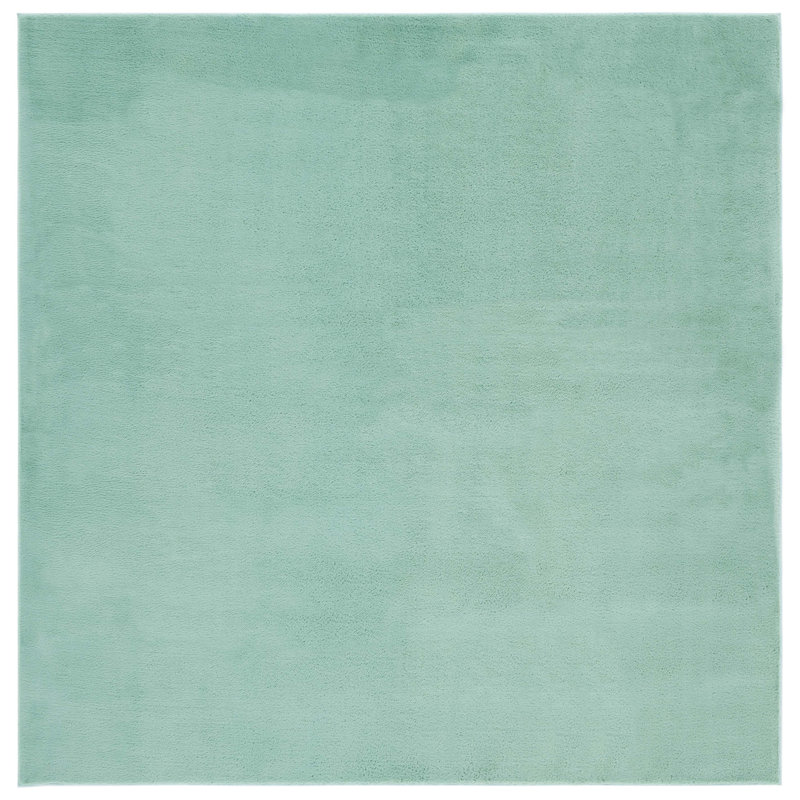 Tapis vert en polyester tissé à la machine, Carré 6 pi