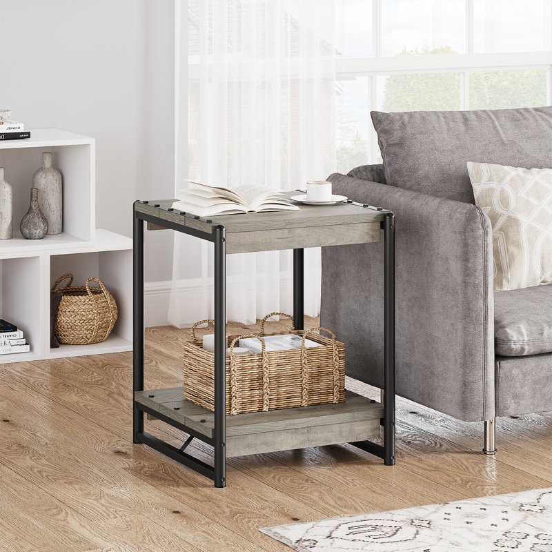 Table de bout moderne Modern Farmhouse, Gris