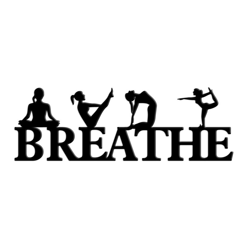 Signe de monogramme Breathe Yoga personnalisé