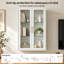 Aaila 60 cm W Display Cabinet, 3 Tier Glass-Shelved Wall-Mounted Cabinet