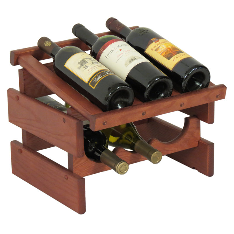 Support à vin de table Geis, Acajou