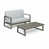 Coussin gris clair / structure grise