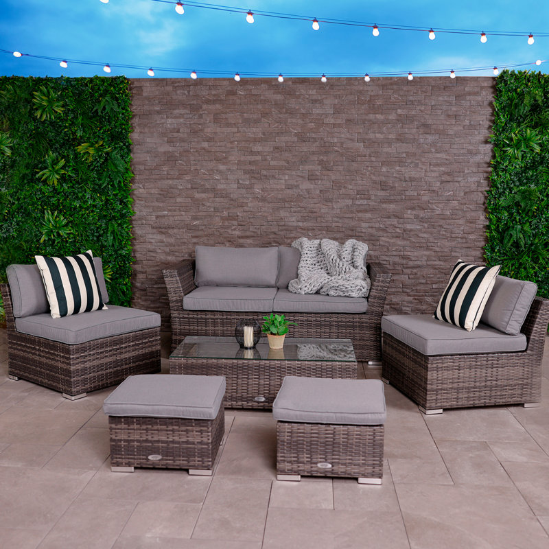 Englis Metal 2-Person Seating Group with Cushions