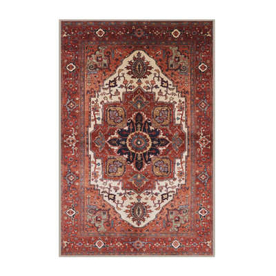 Tapis brun à motif oriental