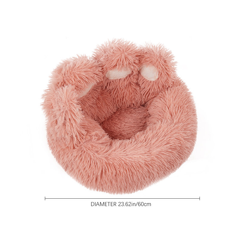 Round Pet Bed, 60, Pink