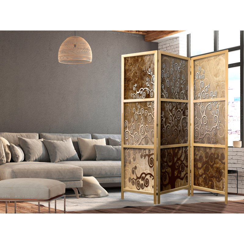 135cm W x 171cm H 3 - Panel Solid Wood Folding Room Divider