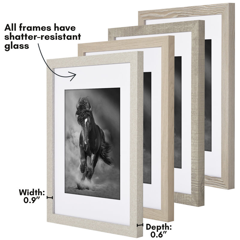 Ensemble de 4 cadres photo Americanflat, Ferme moderne, L 11 po x H 14 po