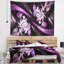 Tapisserie floral mauve sur noir 3d artful art-28494574