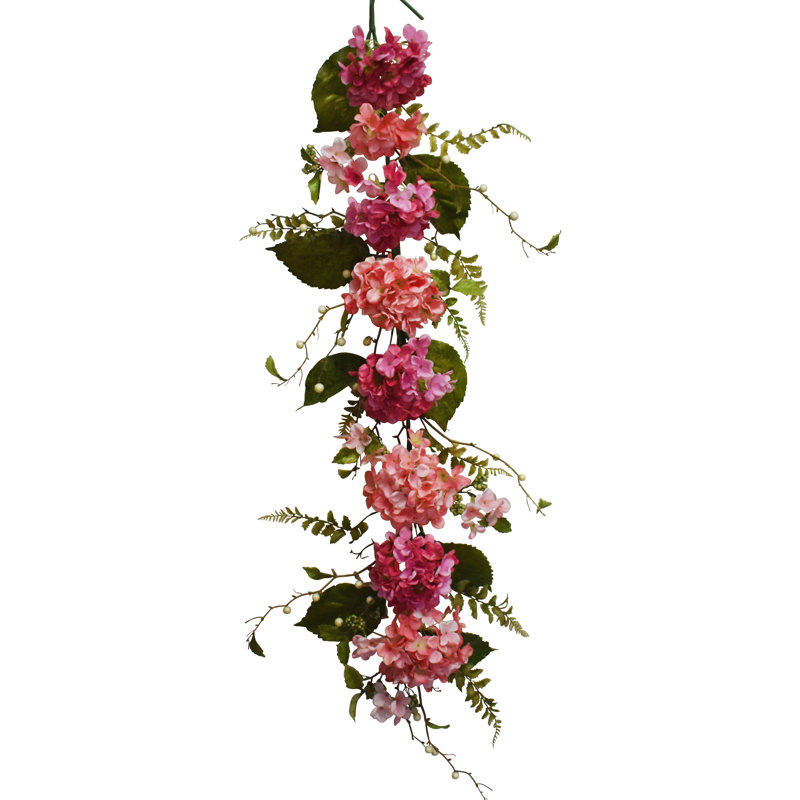 5'' in. Faux Hydrangea Garland