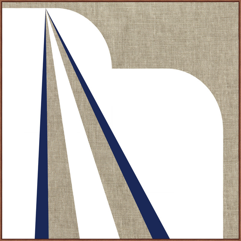 Deco Texture 2 Framed Graphic Art Canvas