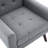 Jaqueze Upholstered Gray Polyester Tufted Square Arm Accent chair-345980273