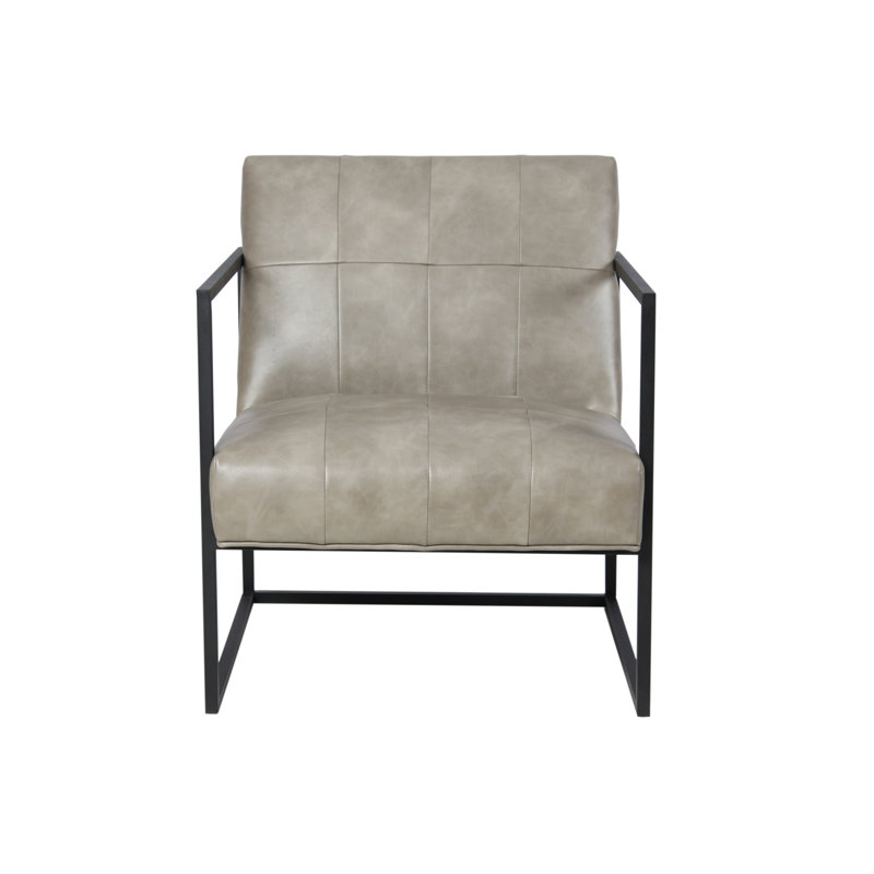 Fauteuil de 25,75 po de largeur, Similicuir gris