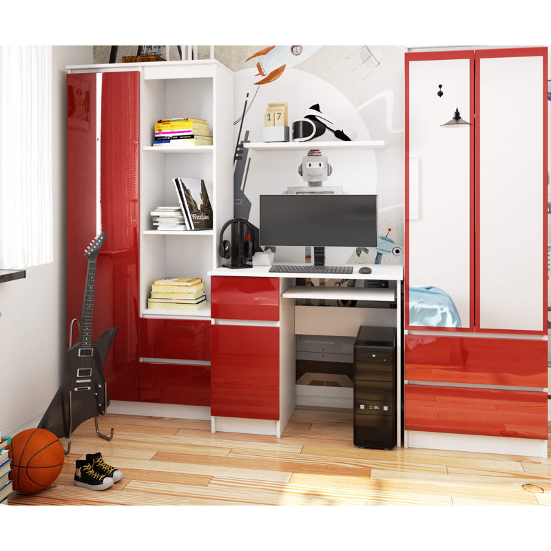 Srinithi Desk, Red, Left