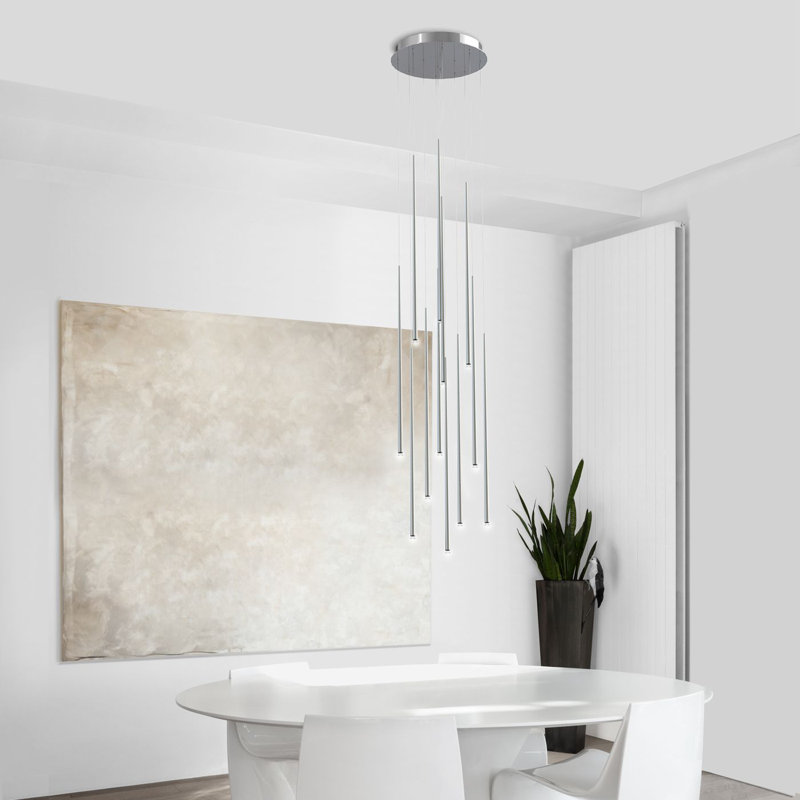 Luminaire suspendu haut cône, Chrome poli
