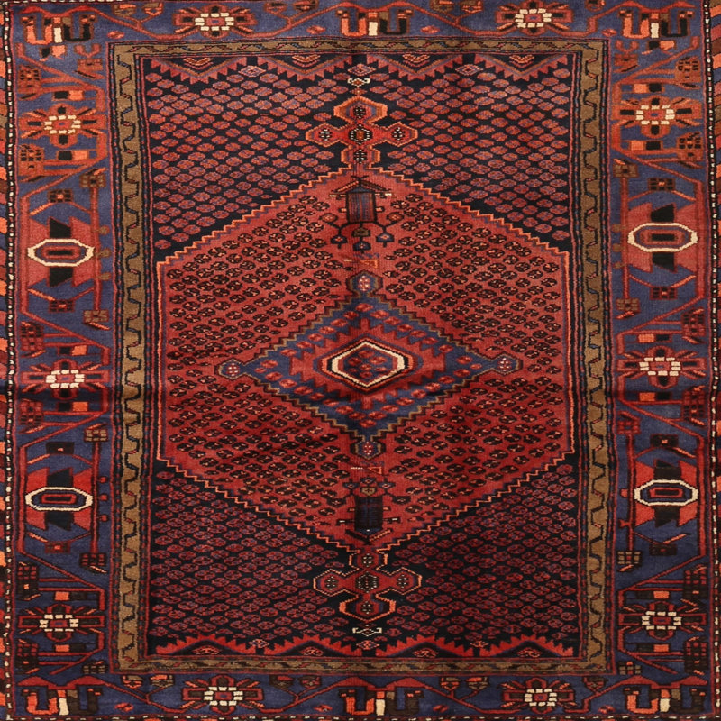 Tapis orange Southwestern, Rond 4 pi