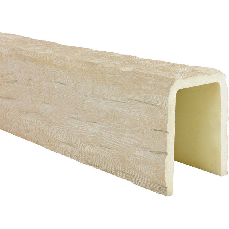 Poutre à 3 côtés (poutre en U) bois récupéré HeritageTimber, H 7,5 po x l 5,5 po x P 240 po, Vanille Chai