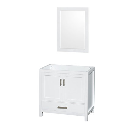 Sheffield 35" Freestanding Single Vanity Base Only with 24" Mirror