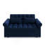 Canapé-lit avec causeuse Loveseat, dossier réglable bleu