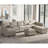 Teangela 116.6'' Variable Sectional U Shape Couch Module Velvet Sofa Bed with Storage Seat Ottoman-1175136183