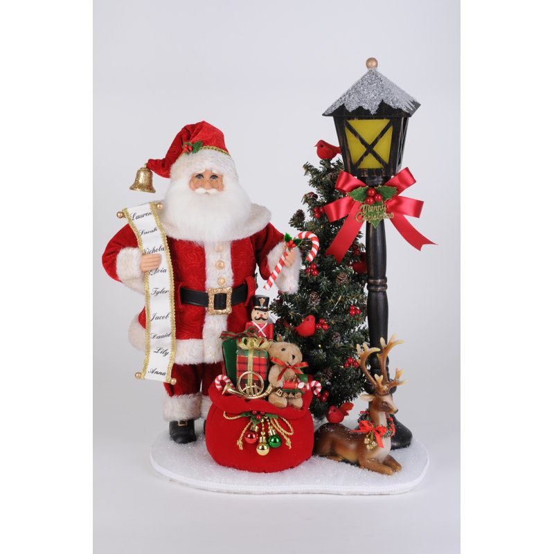 Harmony Lamp Post Santa