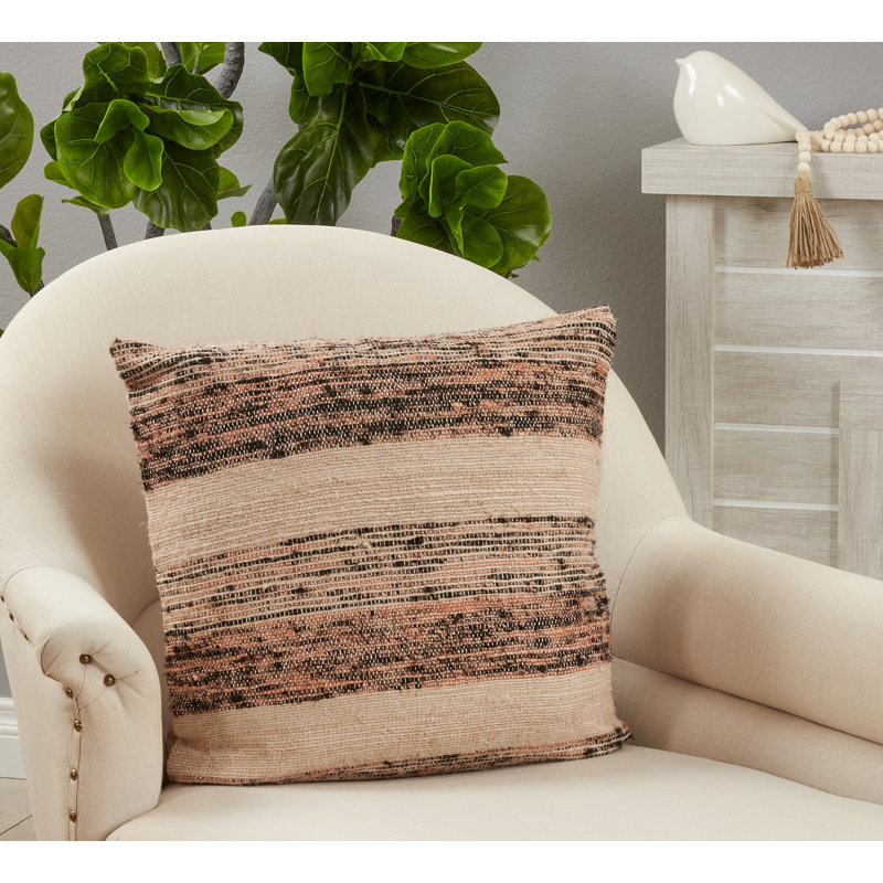 Celestia Collection Striped Rayon/Viscose Pillow Cover