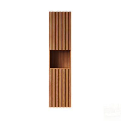 Armoire de rangement murale étroite avec portes et tablettes, idéale pour les petits espaces dans les salles de bain, les salons et les buanderies