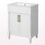 Meuble-lavabo 24 po avec lavabo intégré en céramique, meuble-lavabo à 2 portes et meuble-lavabo simple pour petite et moyenne salle de bain-601747542