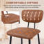 Upholstered Counter Stool with Metal Frame-271538351