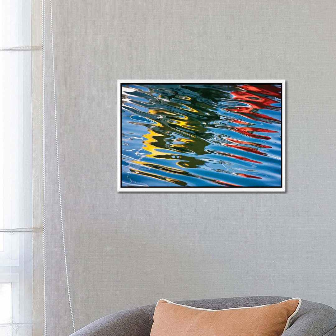 Colorful Reflections In The Water, Akureyri Harbor, Iceland by Panoramic Images - Print on Canvas