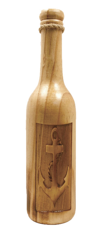 Bouteille décorative en bois 12 po Bruton