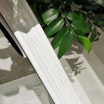 Door Draft Stopper for Bottom of Door - 39.37" Adjustable Length, Heavy-Duty Weather Stripping Seal with Strong Adhesive, Noise Proof & Energy Saving for Interior/Exterior Doors (White)
