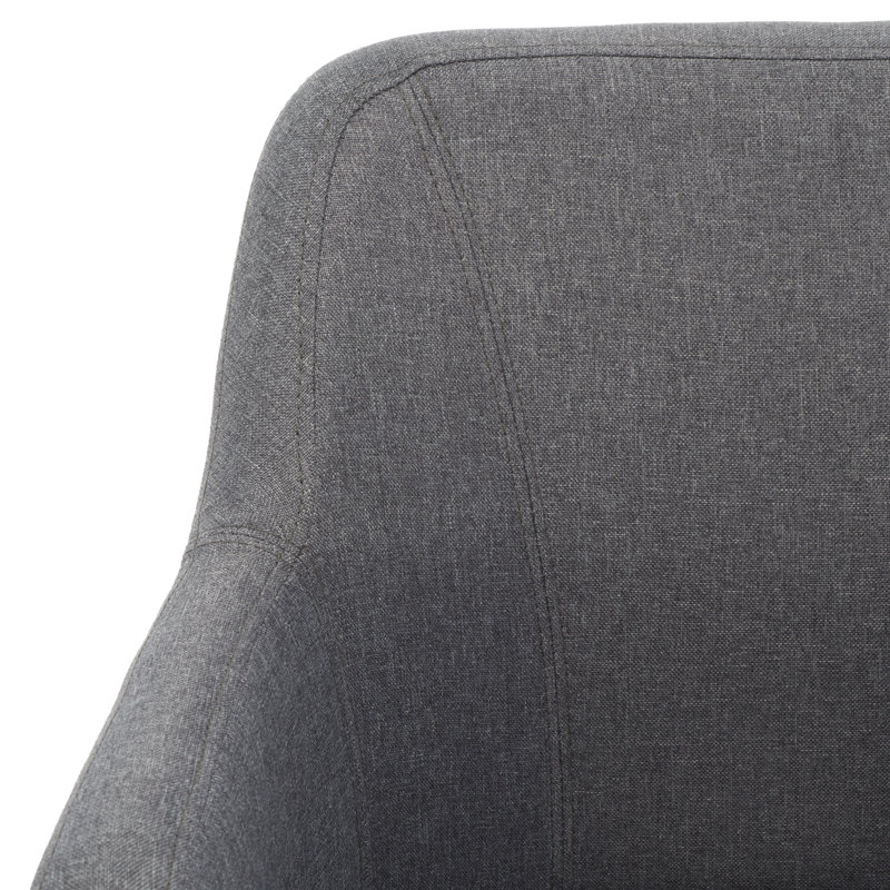 Chaise de bureau Imbali, Lin, Gris