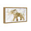 Marbre et encre dorés, impression murale moderne sur toile, éléphant doré-71090028-71090018