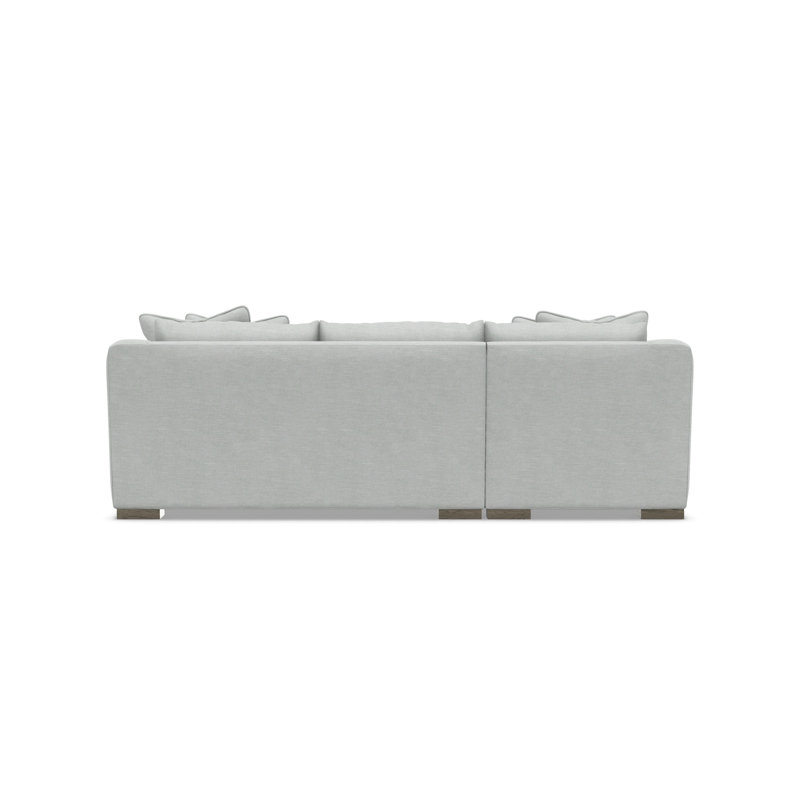 Chaise Sectional, 35" H x  105" W x 63.5" D, Left Hand Facing, Light Gray Polyester Blend