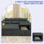 Canapé-lit en L gris foncé avec méridienne de rangement, lit escamotable, porte-gobelets et recharge USB