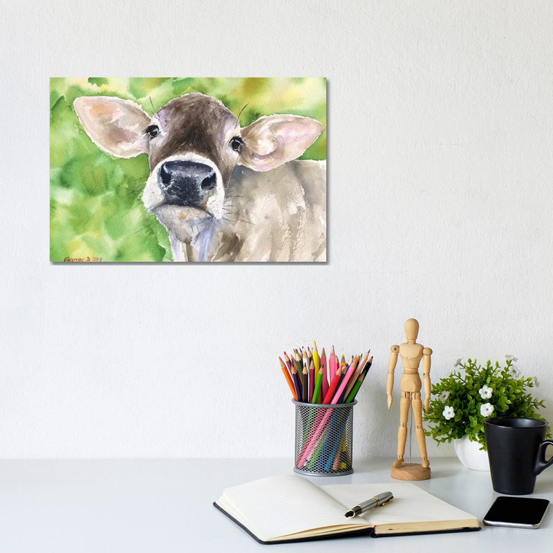 Cow In Nature by George Dyachenko - Wrapped Canvas Gallery-Wrapped Canvas Giclée, 20.32 cm H x 30.48 cm W
