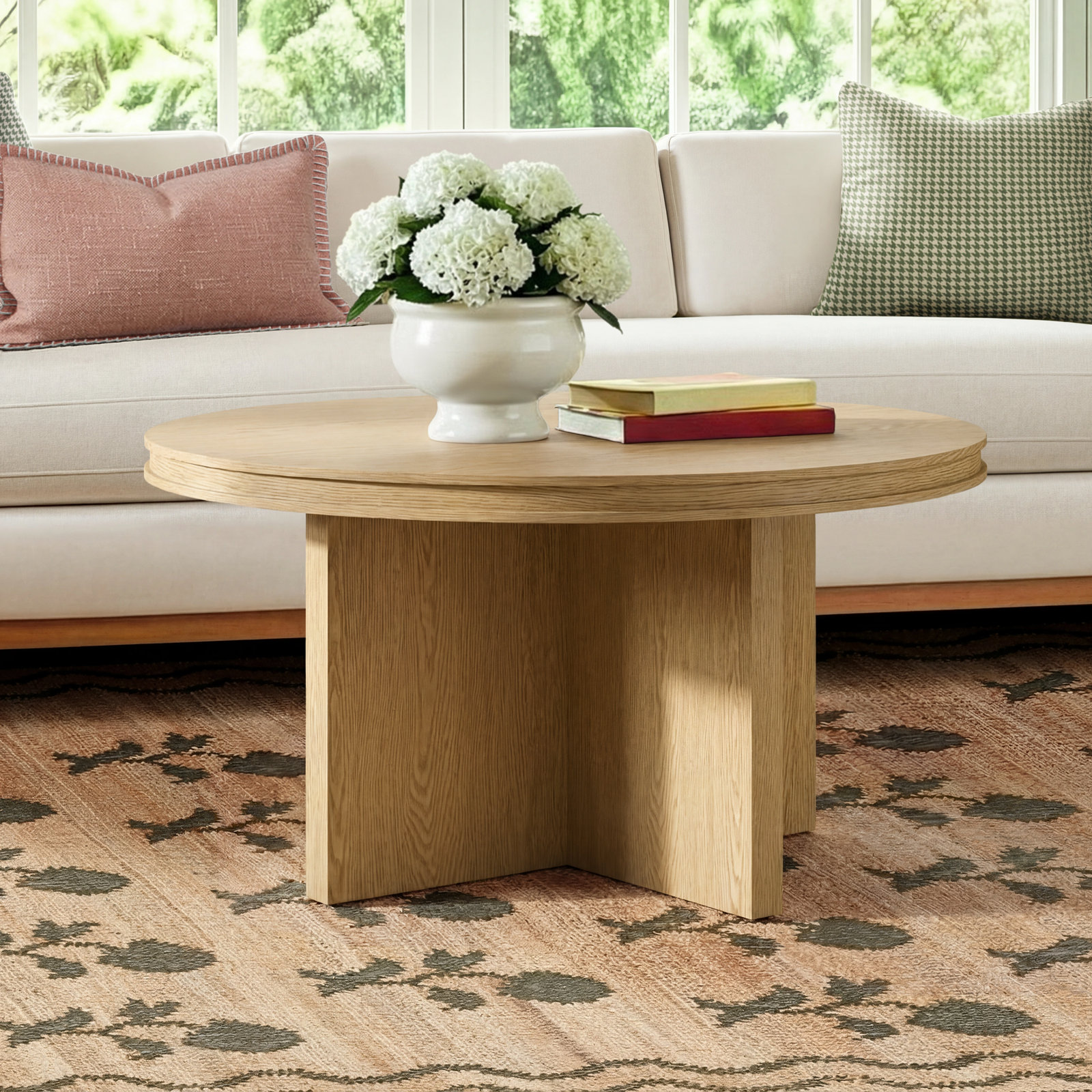 Southampton 35" Coffee Table, Oak Wood