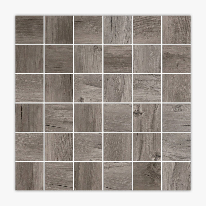Great Lakes Silver Matte 2x2 Square Porcelain Mosaic, Gray