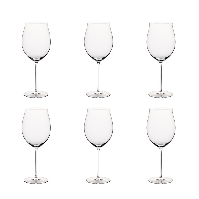 Virtu 540ml Handmade Crystal White Wine Glass Set