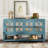Elegant Retro Console Table/Storage Cabinet/Sideboard With Mirrored Doors-1097788167