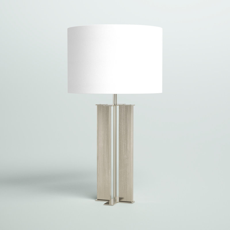 Archiebald Metal Table Lamp, Silver