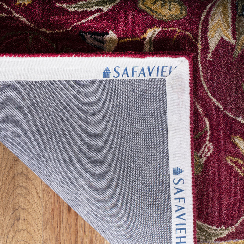 Bekah Hand Tufted Wool Pile Floral Rug, Round 4'