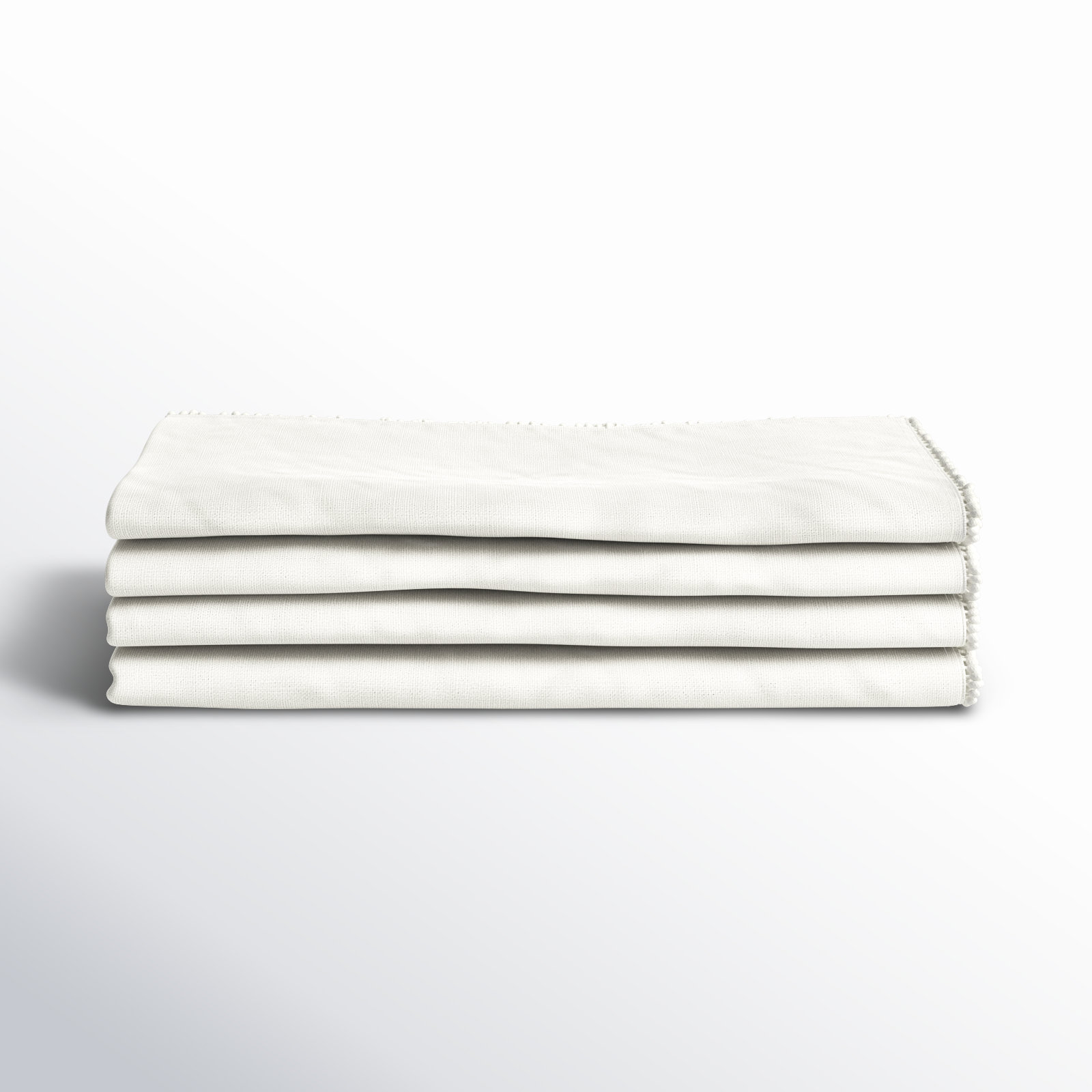 Trezza Reversible Linen Napkin, Ivory